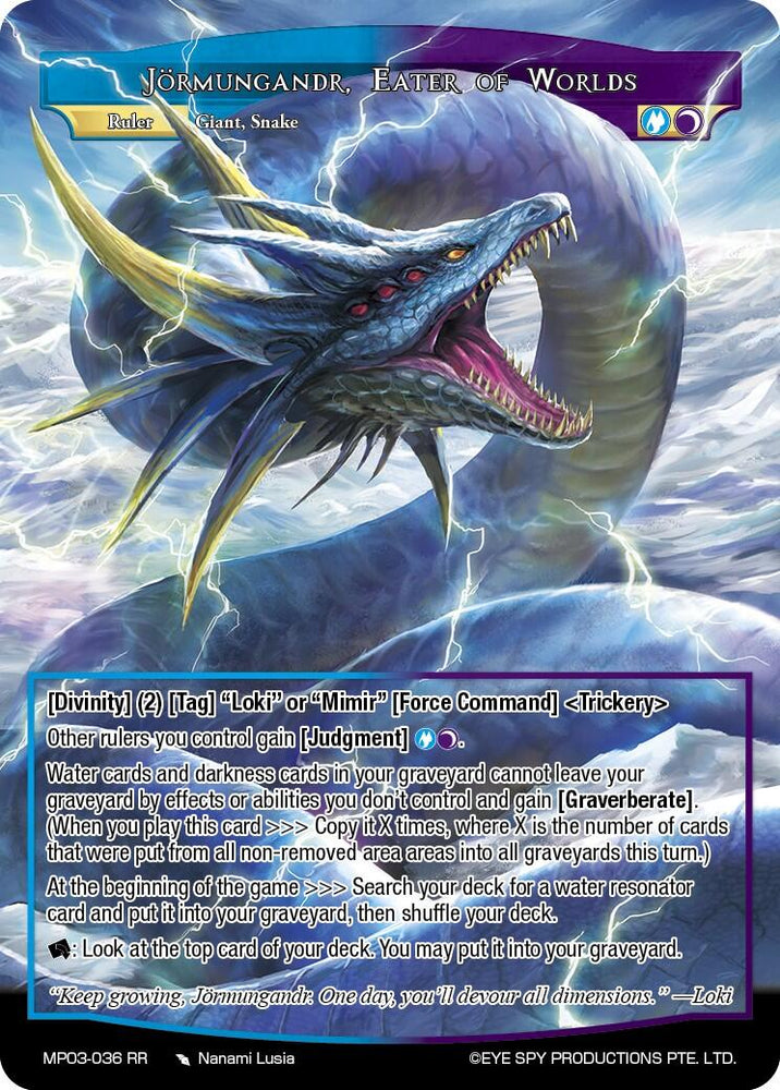 Jormungandr, Eater of Worlds (MP03-036 RR) [Masterpiece Collection 03 "Dimensional Hope"]