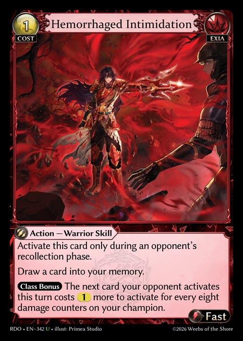 Hemorrhaged Intimidation (Curio Foil) (342) [Radiant Origins]