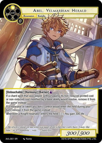 Abel, Velmardian Herald (AVL-001 SR) [Attack on Velmardia]